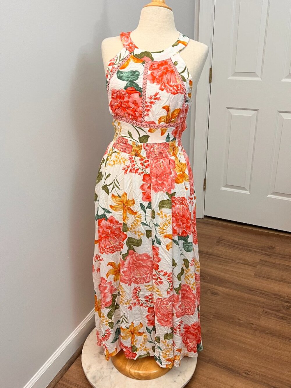 Abel the Label Anthropologie Floral Maxi Dress Sz M
